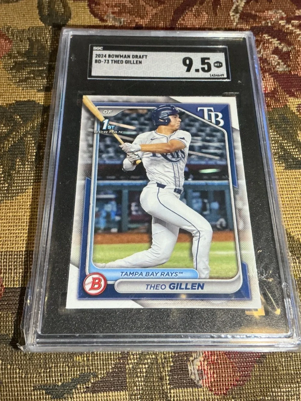 2024 Bowman Draft BD-73 Theo Gillen 1st Bowman Rookie card graded SGC 9.5
